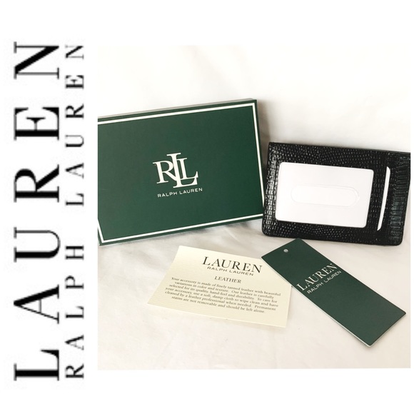 NWT Ralph Lauren genuine leather slim card wallet - Picture 5 of 6